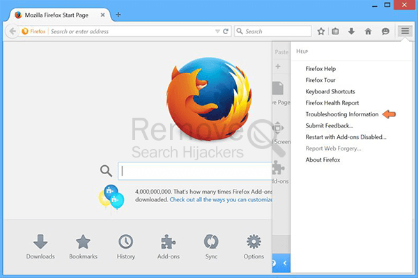 Remove from Firefox