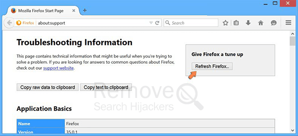 Reset Firefox