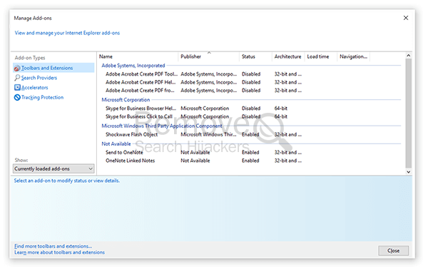 Remove from Internet Explorer